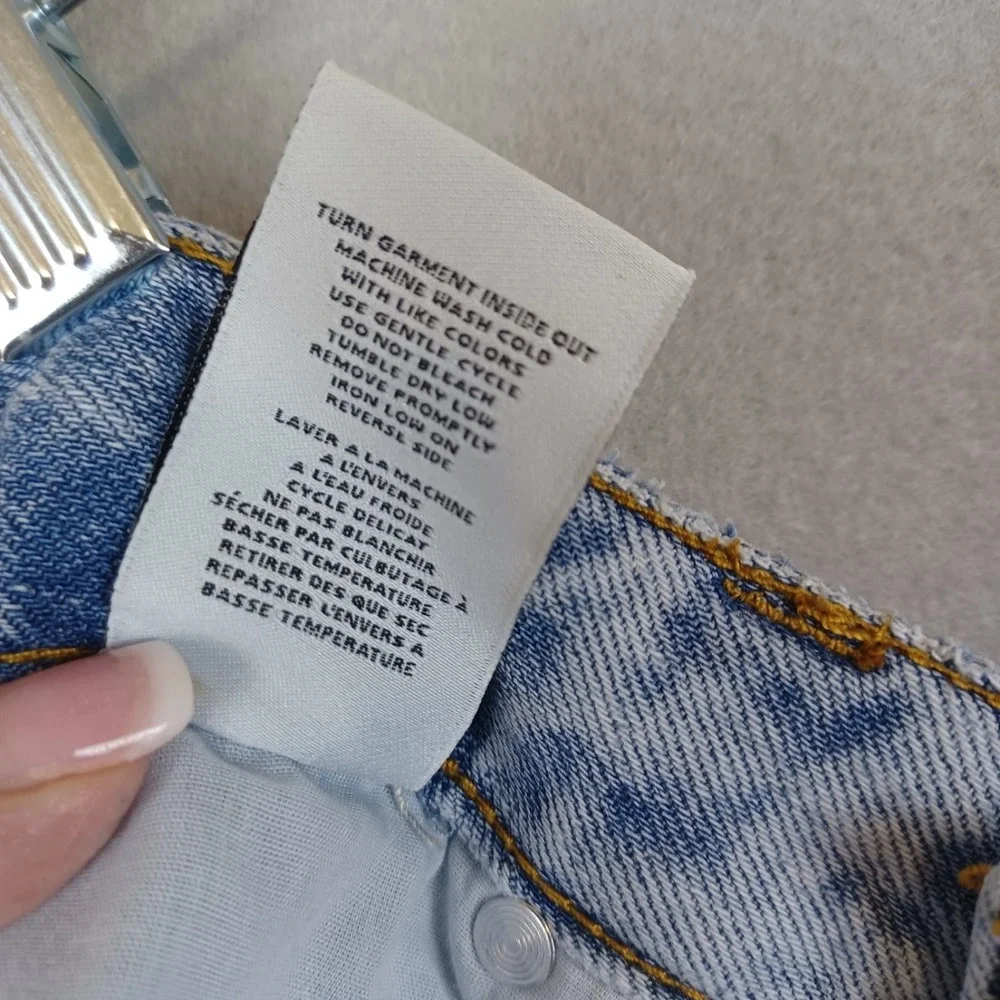OAT New York  Jeans Womens 4/27 Cloud Luxe Denim High Rise Wide Leg Light Wash